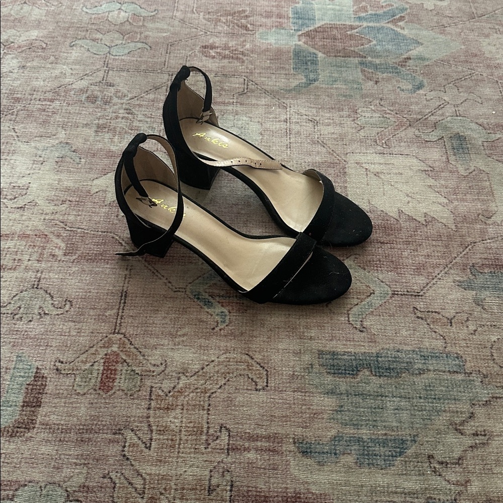 Black Ankle Strap Heels